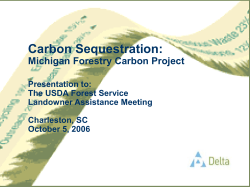 Michigan Forestry Carbon Project Presentation to