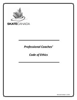 Skate Canada Professional Coaches` Code of Ethics