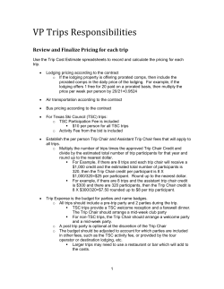 Financial Responsibilities - Trips