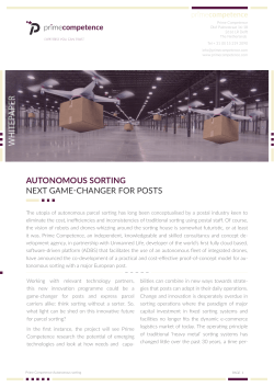 New Corporate Identity AUTONOMOUS SORTING NEXT GAME