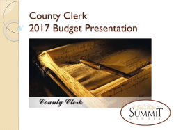 Public Works 2015 Budget Presentation