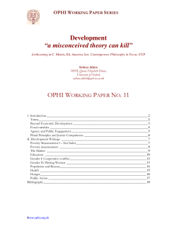 Development “a misconceived theory can kill”