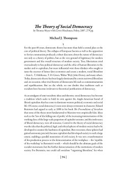 The Theory of Social Democracy