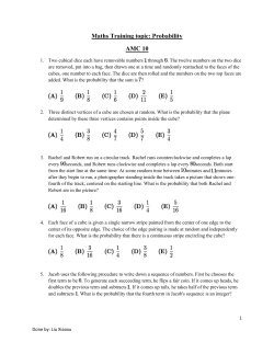 Maths Training topic: Probability