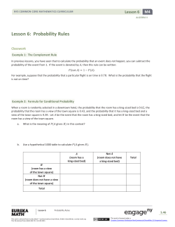 Algebra II Module 4, Topic A, Lesson 6: Student Version