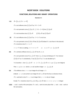 relations, fuctions solutions