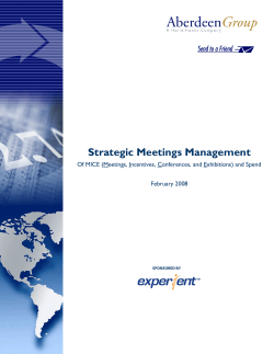 Strategic Meetings Management