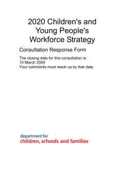 2020 Children`s and Young People`s Workforce Strategy