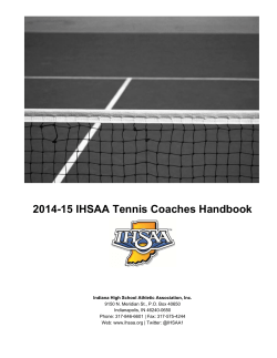 2014-15 IHSAA Tennis Coaches Handbook