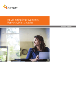 HEDIS rating improvements: Best-practice strategies