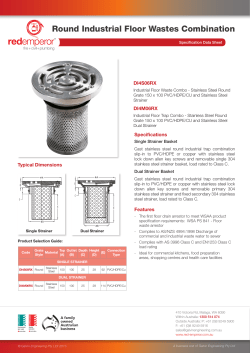 Round Industrial Floor Wastes Combination