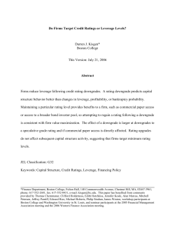 Do Firms Target Credit Ratings or Leverage Levels?