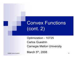 Convex Functions - Carnegie Mellon School of Computer Science