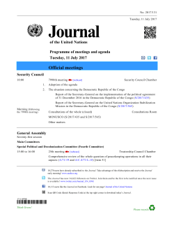 Journal Unit - the United Nations