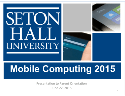 Mobile Computing - Seton Hall University