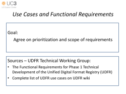 Use cases and requirements