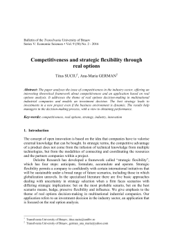 Competitiveness and strategic flexibility through real options
