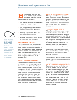 how to extend rope service life