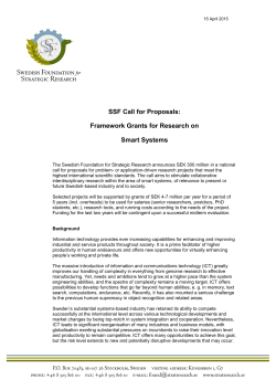 Framework Grants for Research on Smart Systems