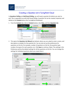 Creating a Question List in TurnigPoint Cloud