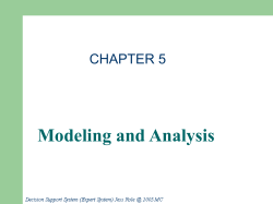 Chapter 5 Modeling and Analysis