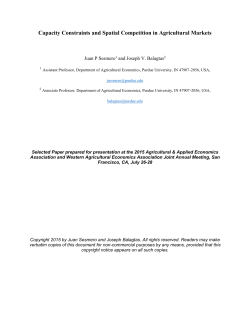 Capacity Constraints and Spatial Competition in