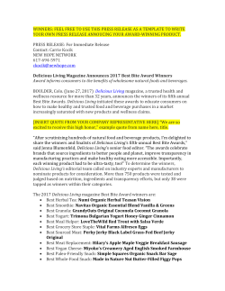 Customizable press release for Best Bite Award