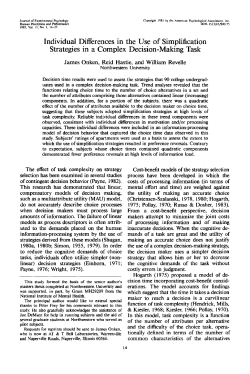 Individual Differences in the Use of Simplification Strategies in a