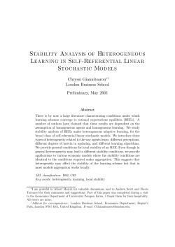 Stability Analysis of Heterogeneous Learning in Self
