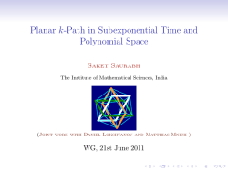 Planar k-Path in Subexponential Time and Polynomial Space