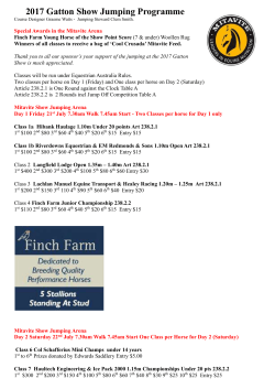 Show Jumping / 3 Day - Gatton Show Society