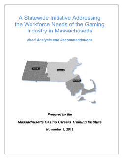 A Statewide Initiative Addressing the Workforce Needs of the