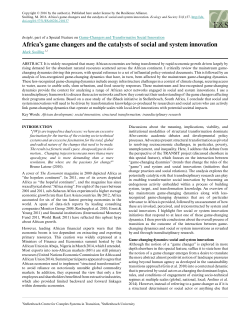 Africa`s game changers and the catalysts of social and system