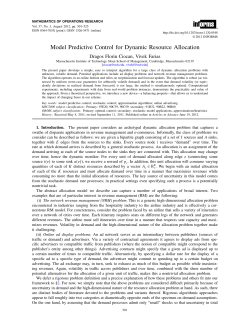 Model Predictive Control for Dynamic Resource Allocation