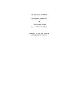 ACT AND RULES GOVERNING THE SERVICE CONDITIONS OF