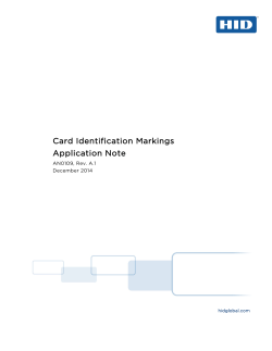 Card Identification Markings Application Note