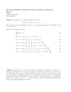 ECE 341: Probability and Random Processes for Engineers, Spring