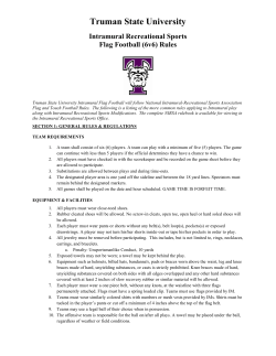Flag Football Rules - Truman State University