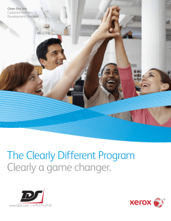 The Clearly Different Program Clearly a game changer.