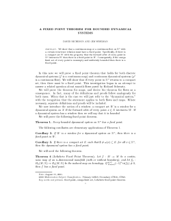 A FIXED POINT THEOREM FOR BOUNDED DYNAMICAL