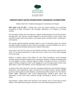 families enjoy qatar foundation`s garangao celebrations