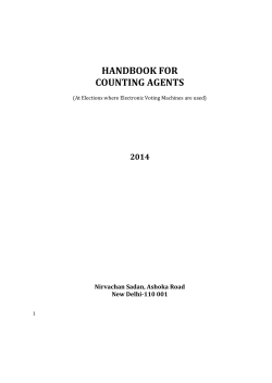 Handbook for Counting Agents - Election Commission of India