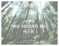 FIRST DESCENTS BALL
