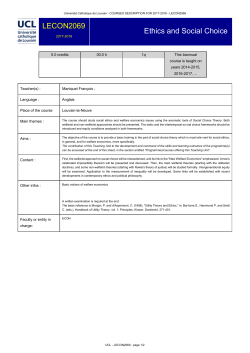 Ethics and Social Choice