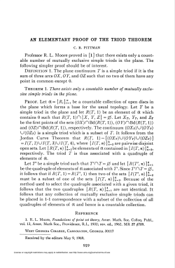 AN ELEMENTARY PROOF OF THE TRIOD THEOREM be the first