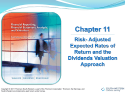 Chapter 11 Risk- Adjusted Expected Rates of Return and