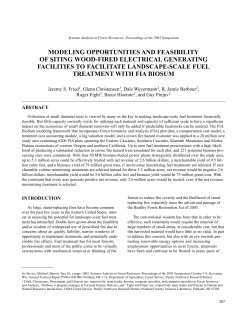 modeling opportunities and feasibility of siting