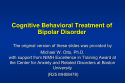 CBT for Bipolar - Society of Clinical Psychology