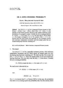 On a zero-crossing probability