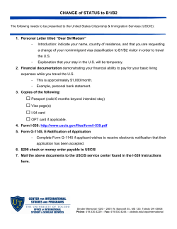 CHANGE of STATUS to B1/B2